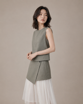 KARMA女士霧灰疊影剪裁套裝