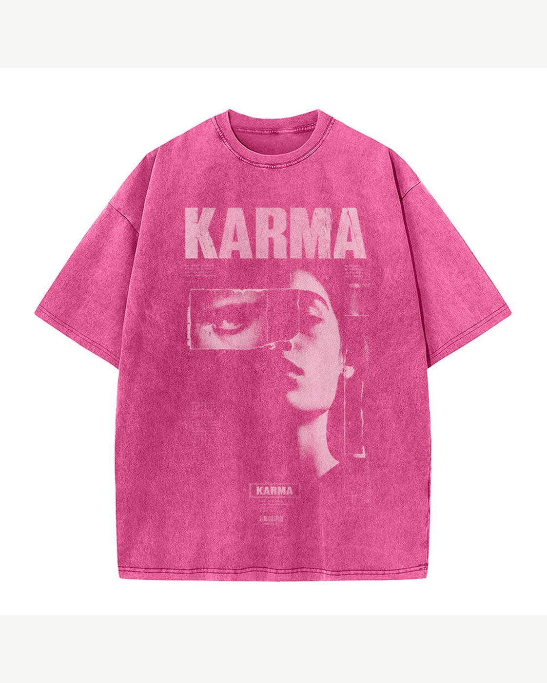 KARMA 男士女士oversize復古水洗舊舖純棉短袖TEE-Archive